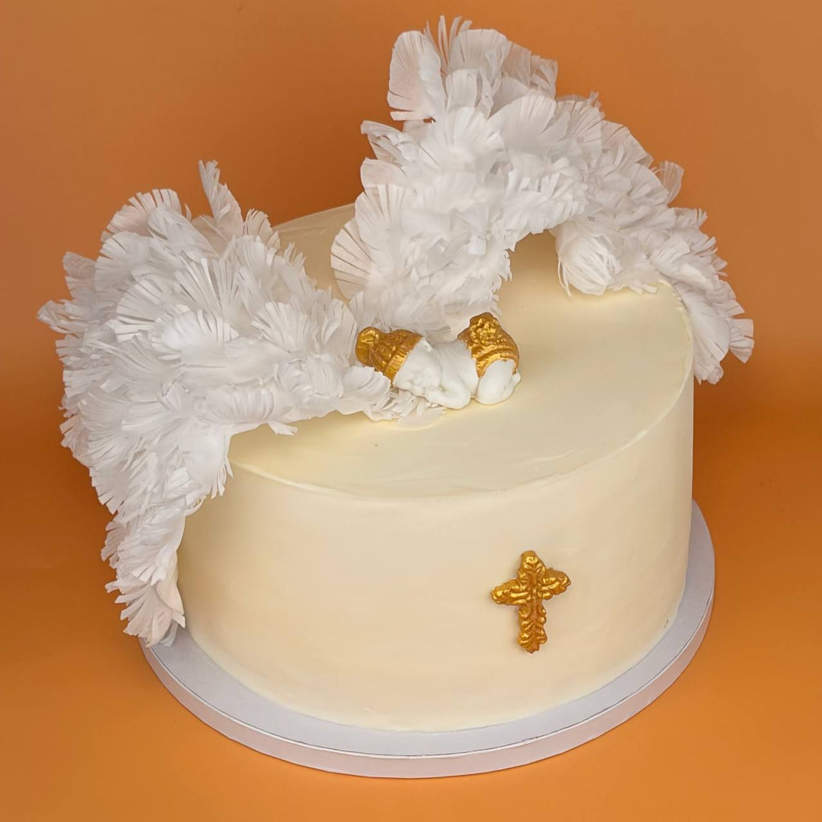Baptism & Christening Cake with Angel Wings