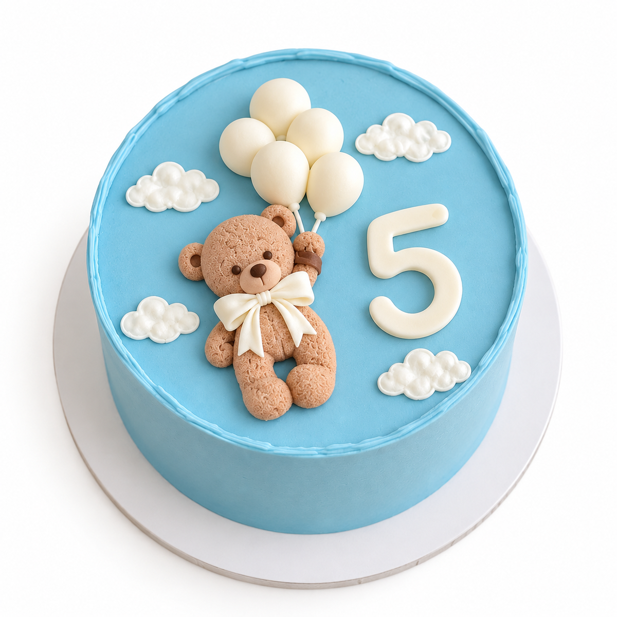 Blue Teddy Bear Bento Cake