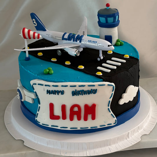 Airplane Runway Birthday Cake | Custom Airplane Cake for Boys