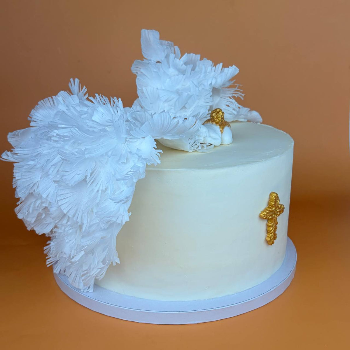 Baptism & Christening Cake with Angel Wings
