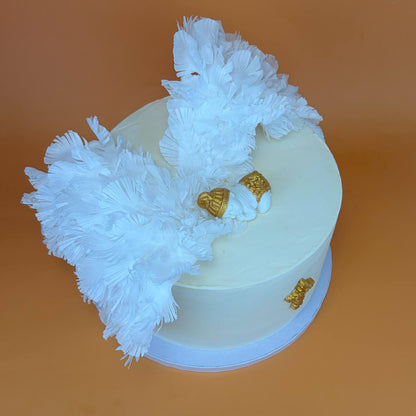 Baptism & Christening Cake with Angel Wings