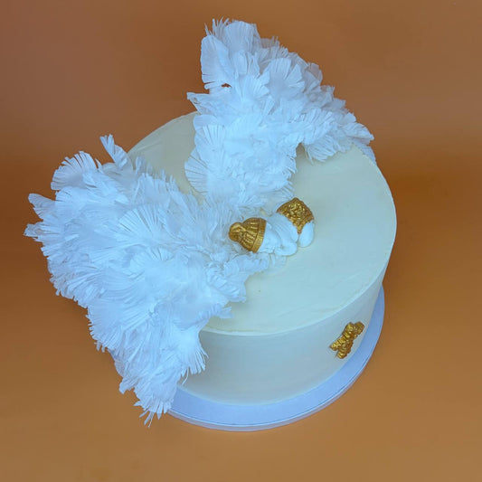 Baptism & Christening Cake with Angel Wings