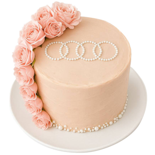 Blush Rose Audi Cake