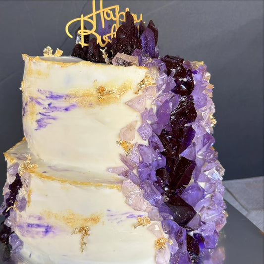 Amethyst Crystal Birthday Cake
