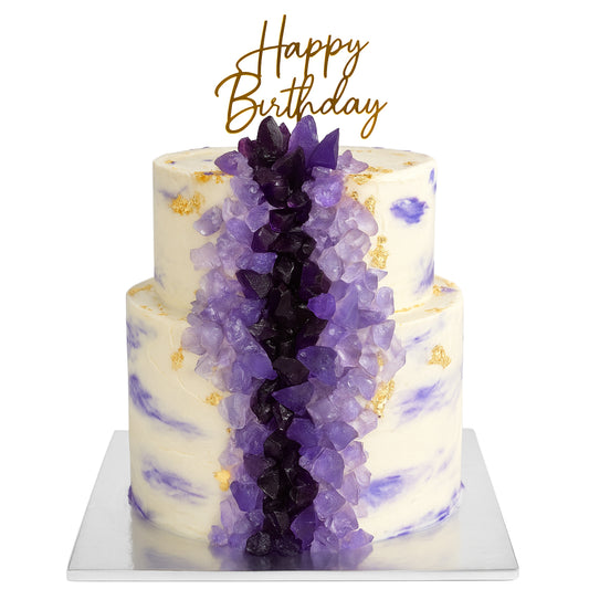 Amethyst Crystal Birthday Cake