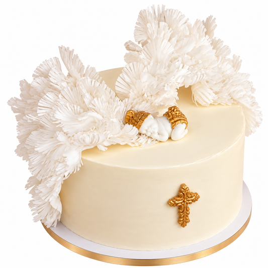 Baptism & Christening Cake with Angel Wings