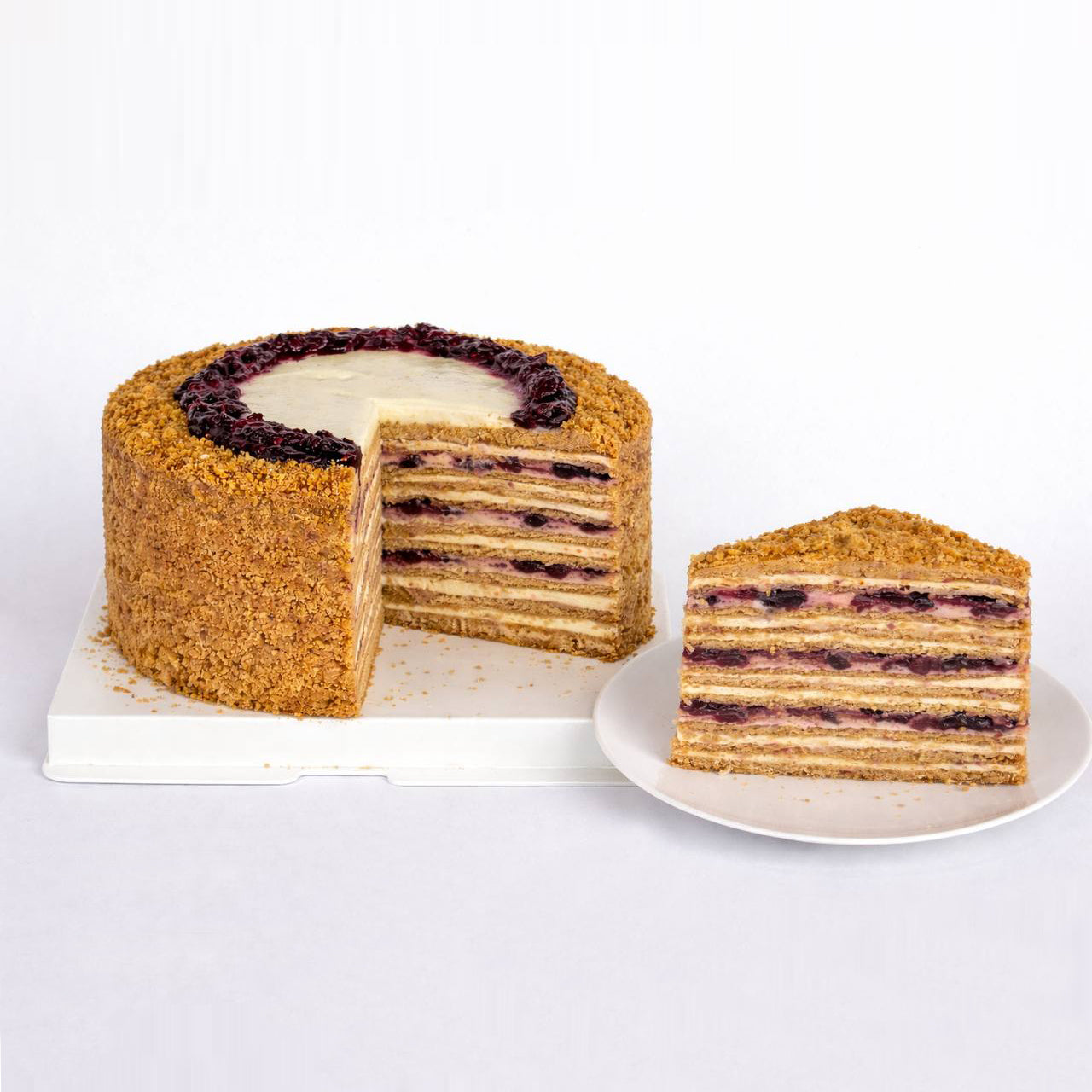 Berry Honey Cake (Medovik)