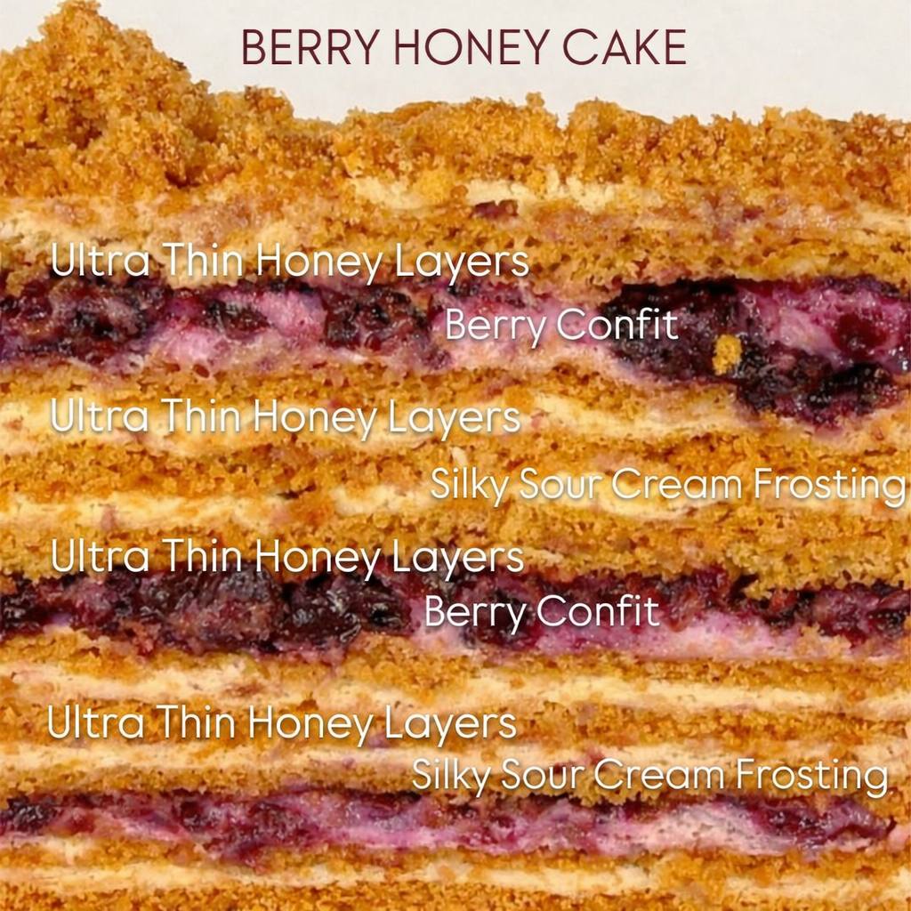 Berry Honey Cake (Medovik)