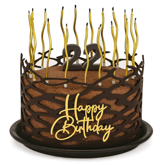 Golden Glow Chocolate Birthday Cake – Luxurious Cocoa Delight