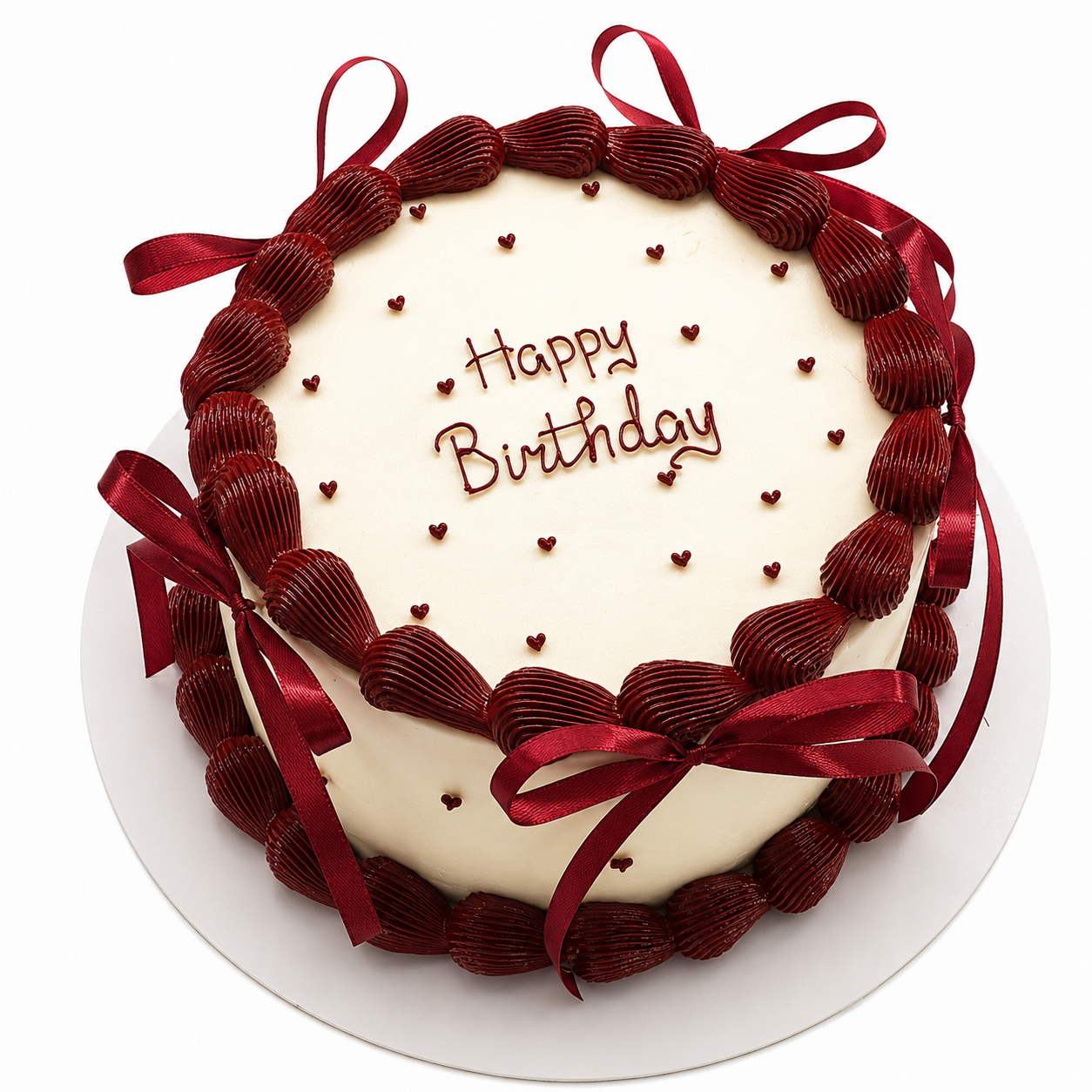 Burgundy Bow Vintage Cake - 50% deposit