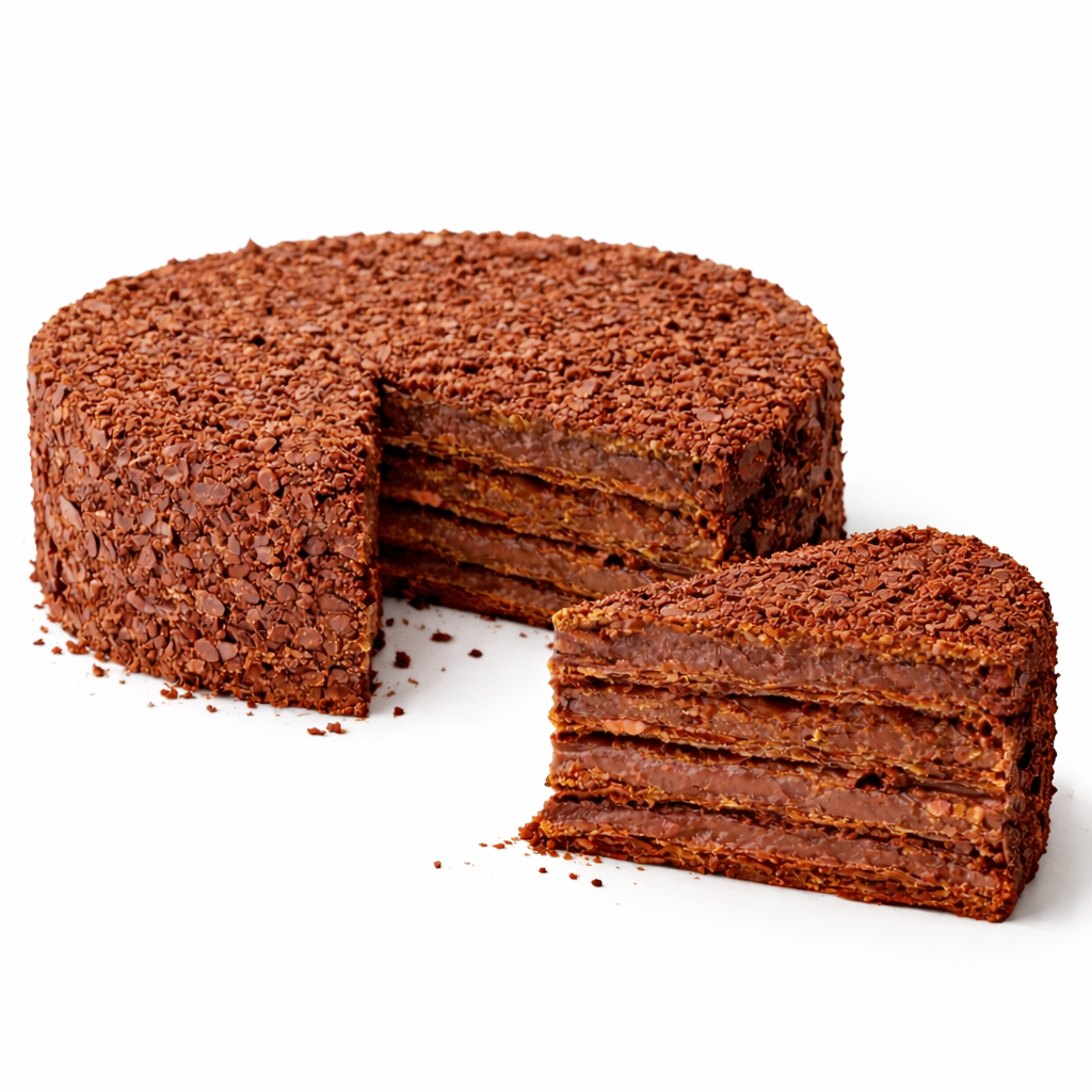 Sugar Free Chocolate Napoleon Cake (Mille-Feuille Style)