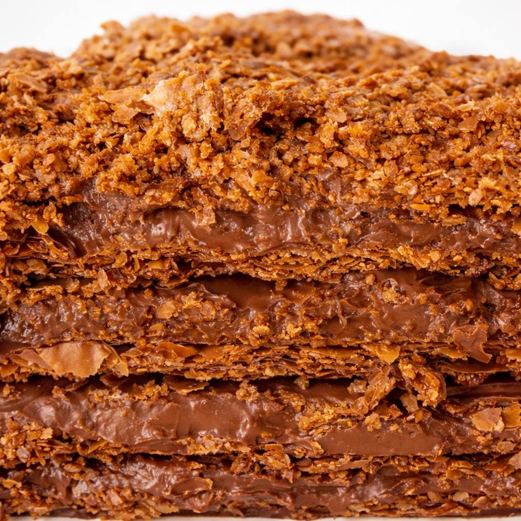 Sugar Free Chocolate Napoleon Cake (Mille-Feuille Style)