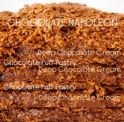 Sugar Free Chocolate Napoleon Cake (Mille-Feuille Style)