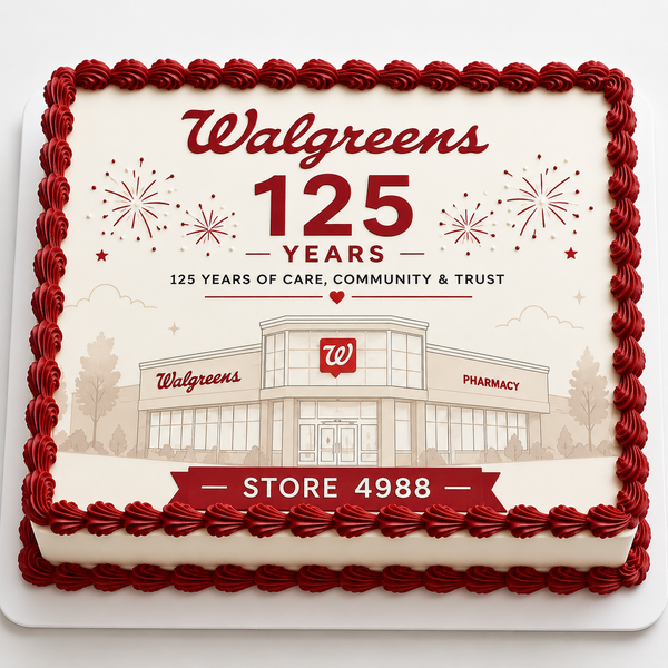 Custom corporate sheet cake by The Layer Cakes