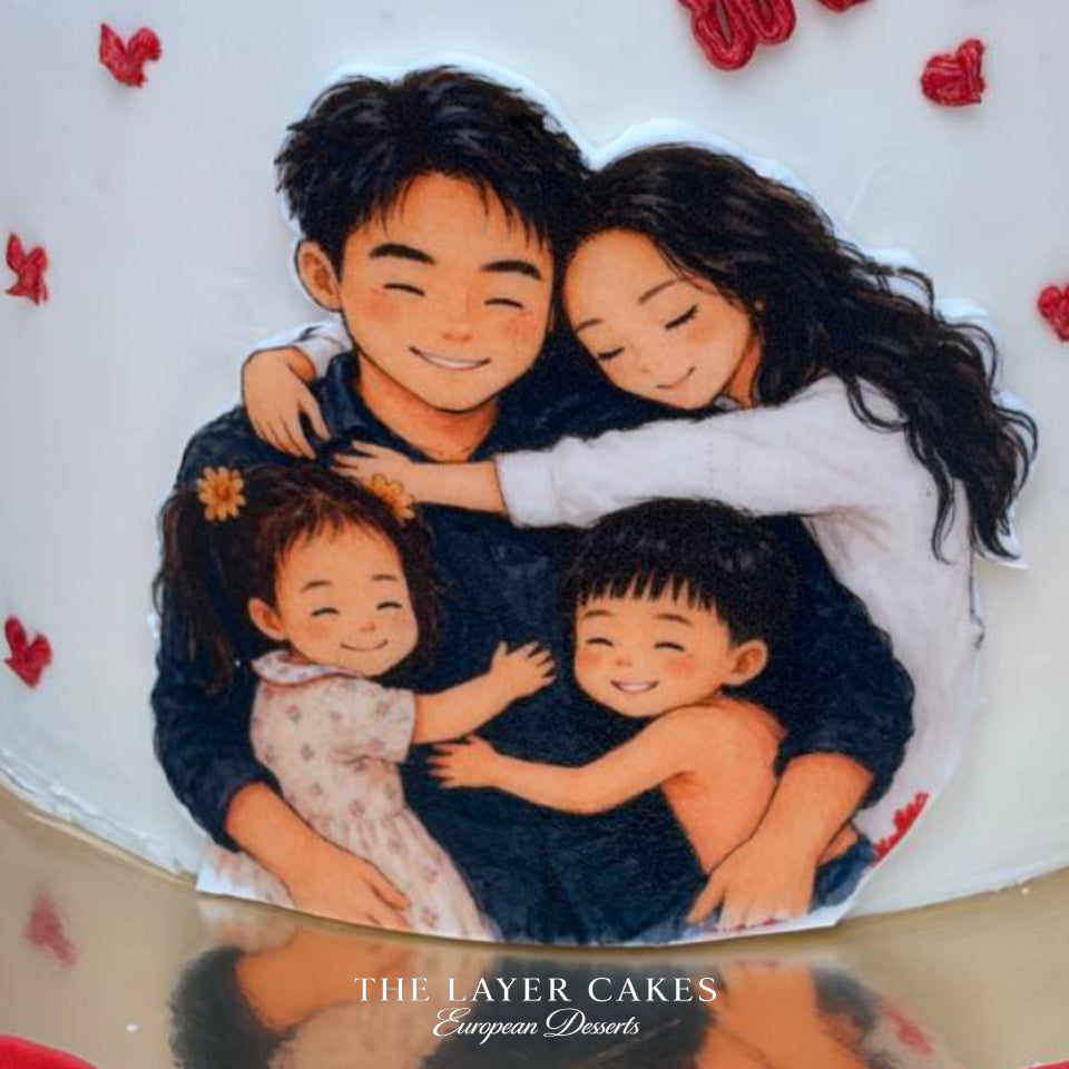 Personalized Birthday Cake for Husband with Custom Messages