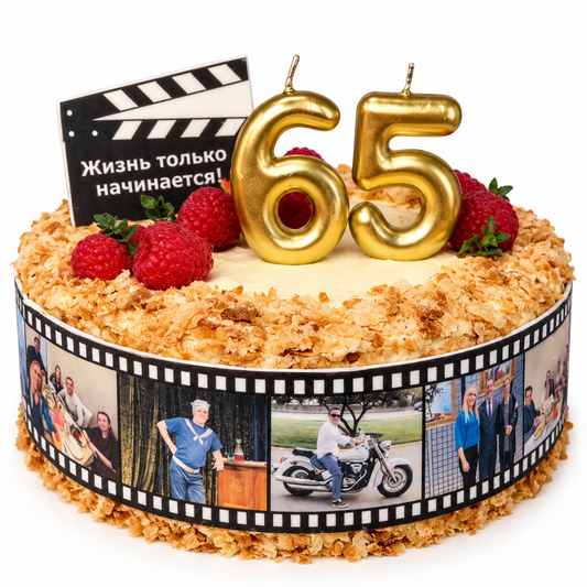 Film Strip Photo Cake with Edible Photos and Custom Message