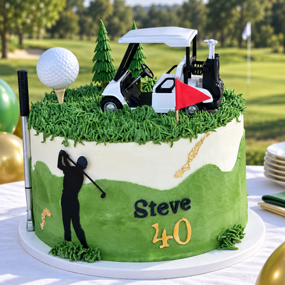 Soccer Birthday Cake with Personalized Player and Jersey Number
