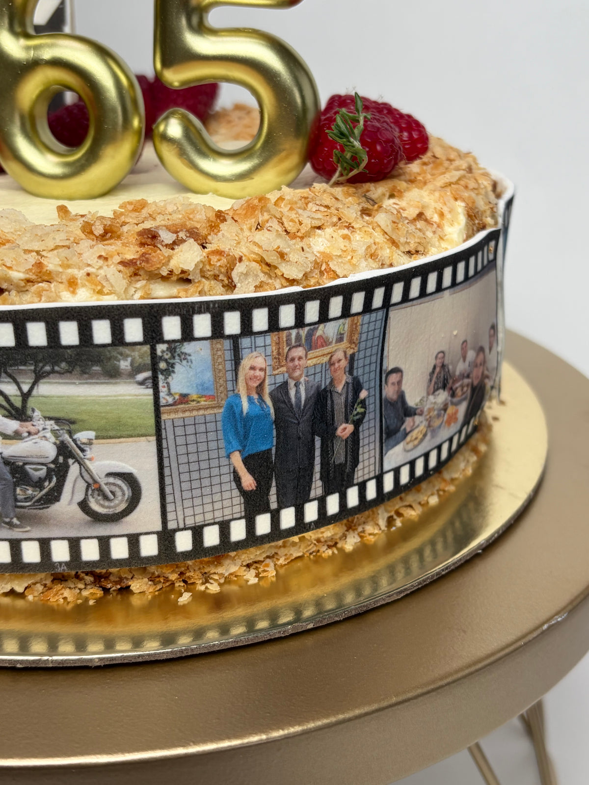 Film Strip Photo Cake with Edible Photos and Custom Message
