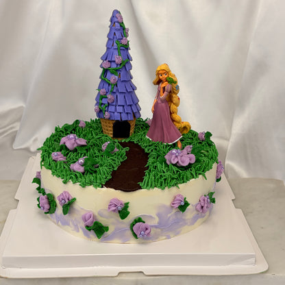 Rapunzel Birthday Cake with Edible Fairytale Tower