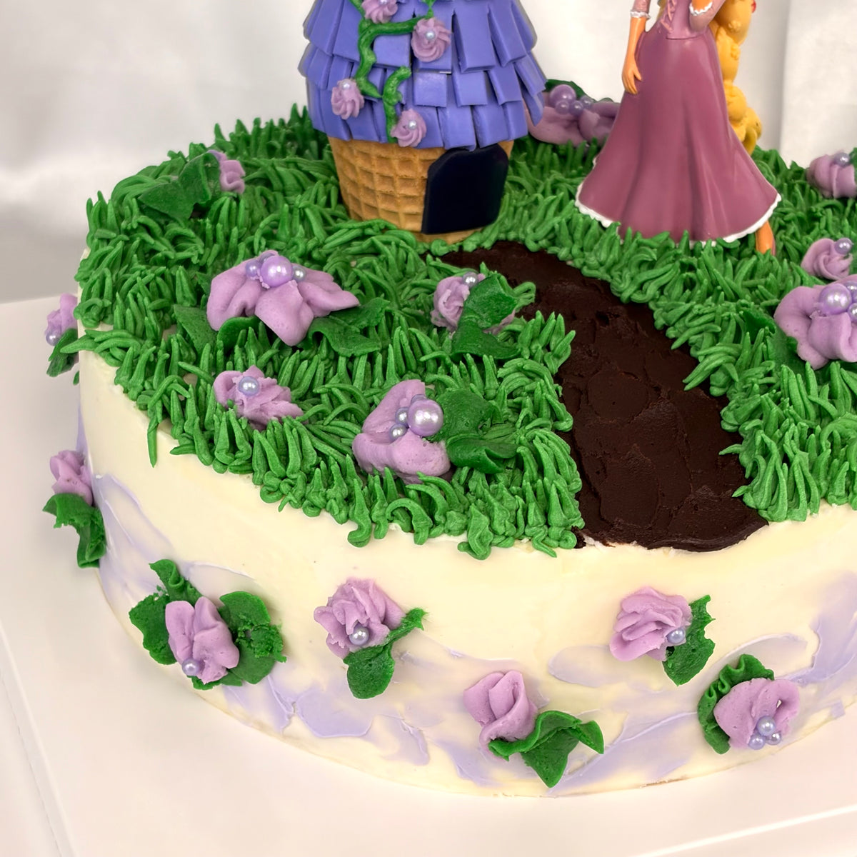 Rapunzel Birthday Cake with Edible Fairytale Tower