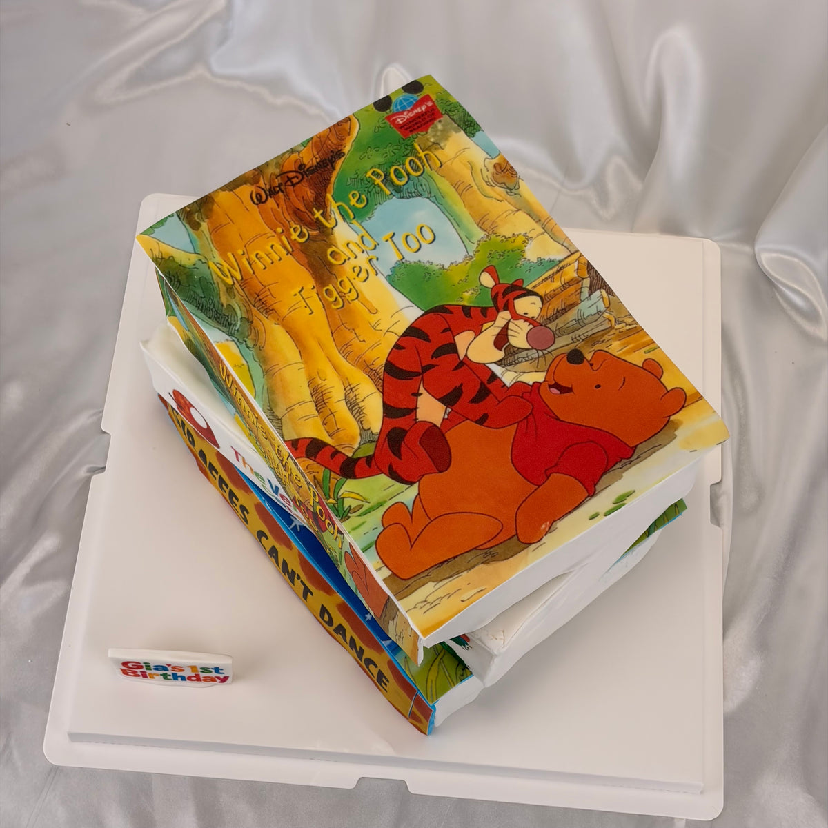 Book Birthday Cake with Custom Edible Storybook Covers