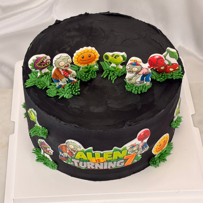 Plants vs Zombies Cake with Custom Name and Age