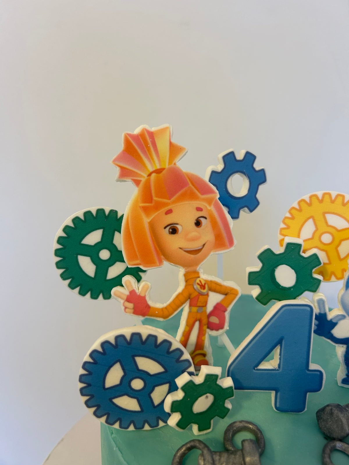 Fixies Birthday Cake with Edible Characters and Custom Name