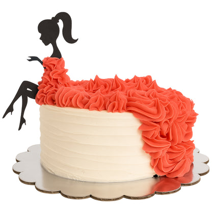 Red Ruffle Birthday Cake | Custom Buttercream Birthday Cake