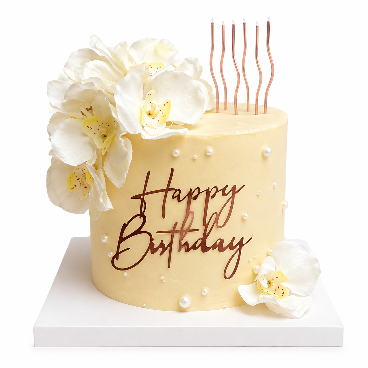 Orchid & Pearl Celebration Cake