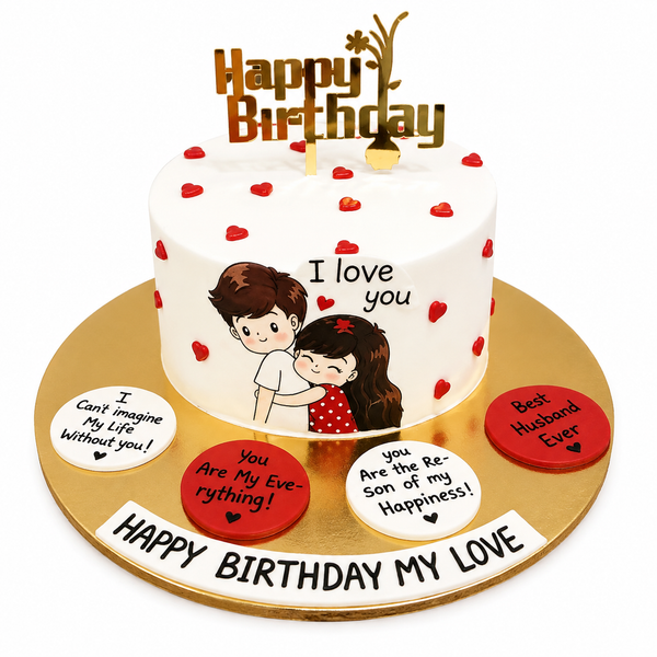 Personalized birthday cake with custom messages by The Layer Cakes