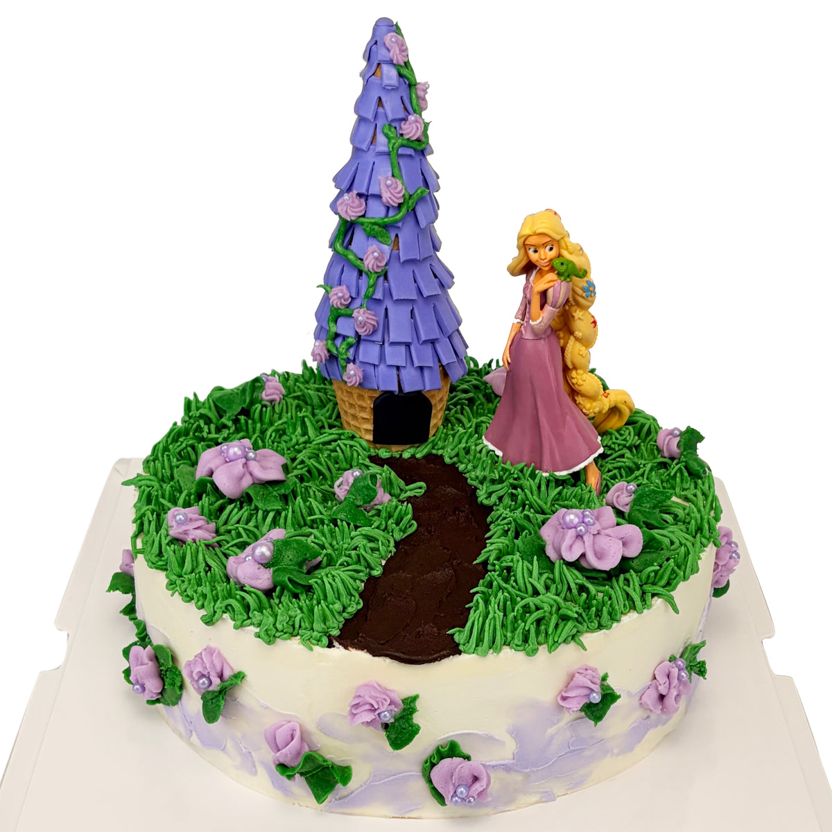 Rapunzel Birthday Cake with Edible Fairytale Tower