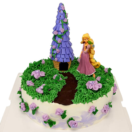 Rapunzel Birthday Cake with Edible Fairytale Tower