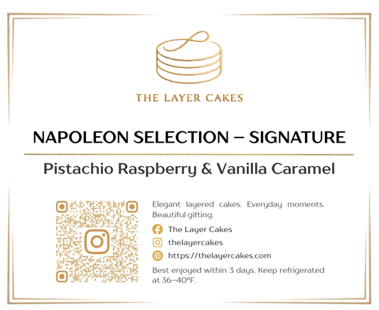 Napoleon Selection – Signature | Pistachio Raspberry & Vanilla Caramel