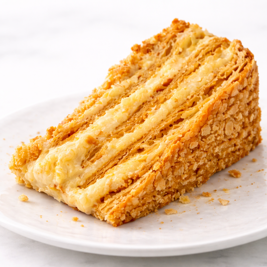 Vanilla Napoleon Cake (Mille-Feuille Style)