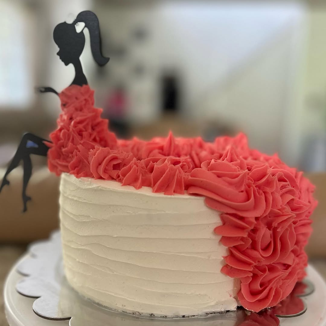 Red Ruffle Birthday Cake | Custom Buttercream Birthday Cake