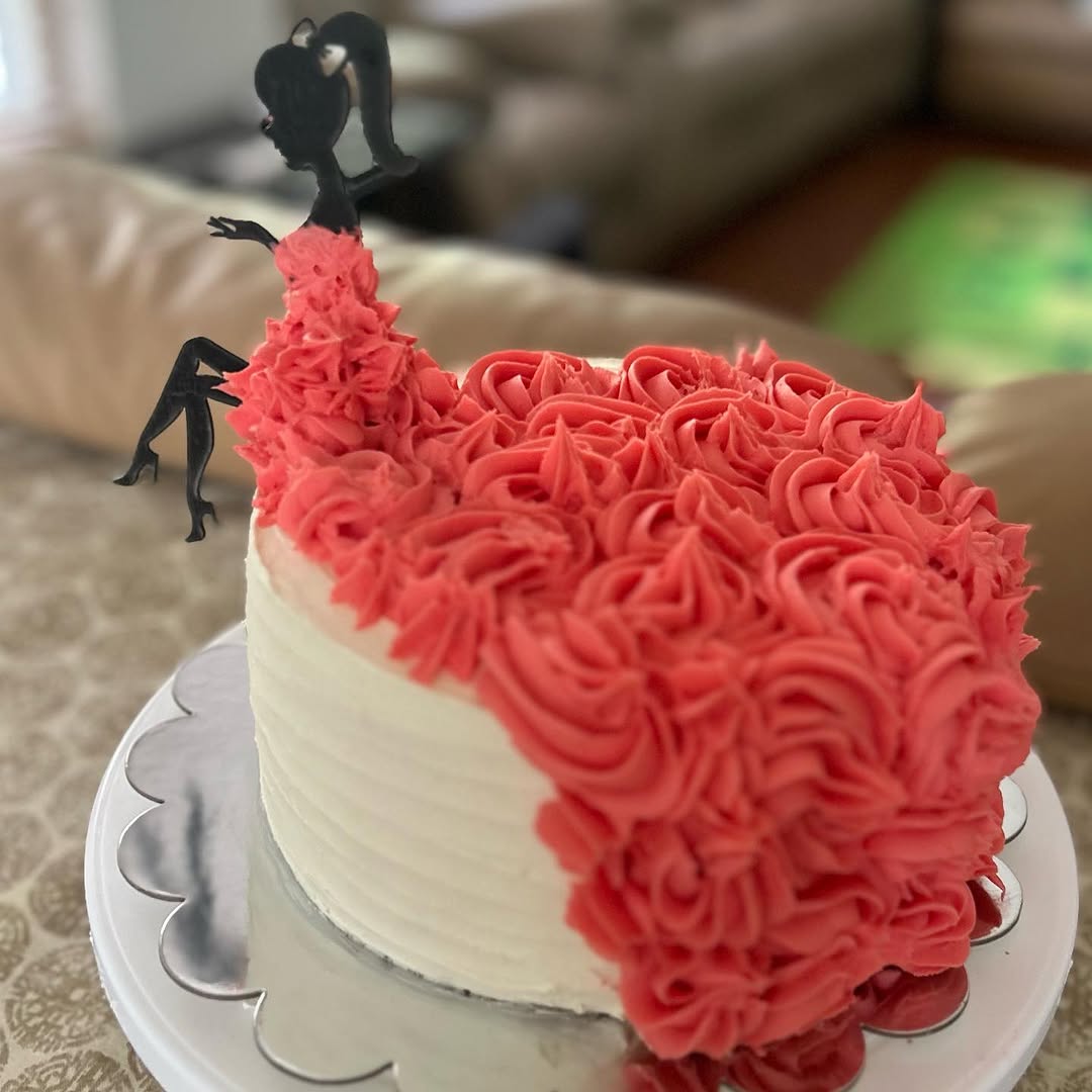 Red Ruffle Birthday Cake | Custom Buttercream Birthday Cake