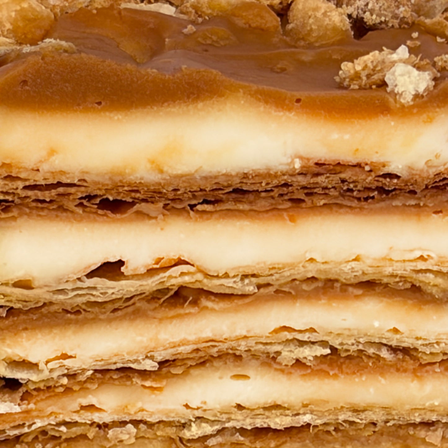 Caramel Napoleon Cake | Mille-Feuille Style