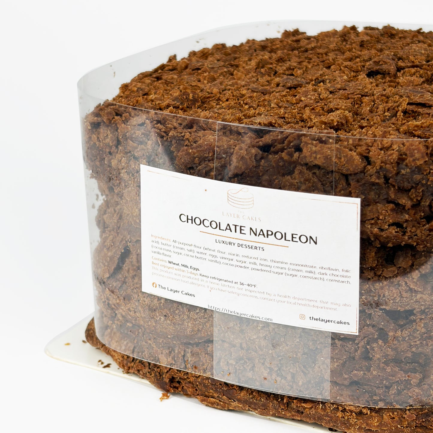 Chocolate Napoleon Cake | Mille-Feuille Style