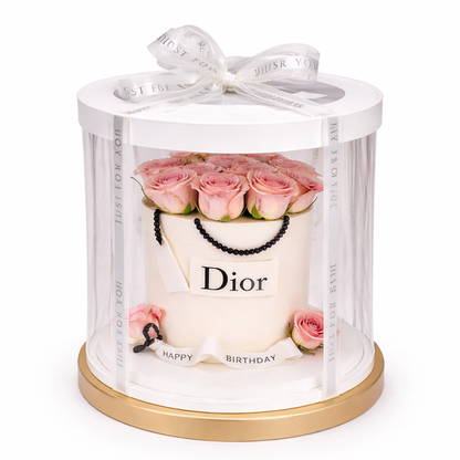 Luxury Flower Box Birthday Cake | Elegant Rose Cake