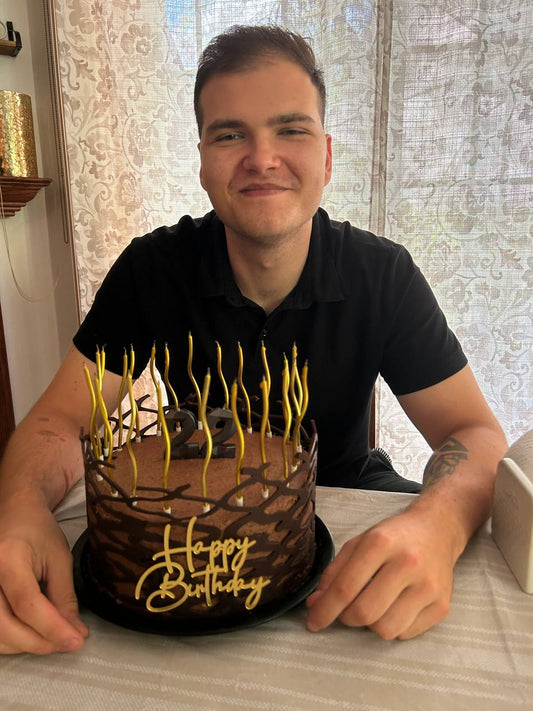 Golden Glow Chocolate Birthday Cake – Luxurious Cocoa Delight